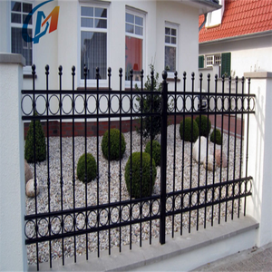Valla de Acero Galvanizado <span class=keywords><strong>con</strong></span> Recubrimiento de Polvo Negro Estilo Australiano, Valla de Estacas para Villa, Paneles de Valla <span class=keywords><strong>Privada</strong></span> para Casa - Product Image 1
