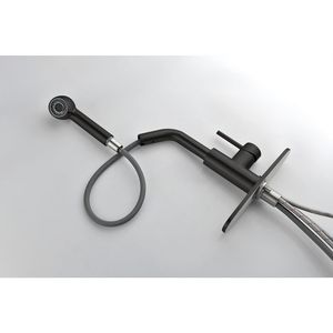 Robinet de cuisine monocommande avec douchette extractible en acier inoxydable pour usage domestique - Product Image 4
