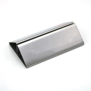 Mesa de exhibición de Metal para Bar, Club, cafetería, Hotel, restaurante, tienda, <span class=keywords><strong>menú</strong></span> de acero inoxidable, señal de nombre, tarjetero, soporte para billetes, carpeta - Product Image 3