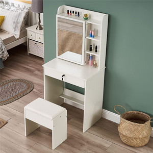 Giá Rẻ Hiện Đại Trắng Châu Âu Tạo Nên Mô Hình Mới Lớn Cổ Điển Trẻ Em Cô Gái Bằng Gỗ Gương Bàn Trang Điểm Thiết Kế - Product Image 5