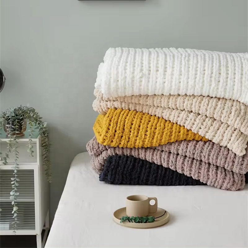 Premium Quality faux chenille blanket for Ultimate Comfort and Style