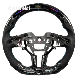 Volante Deportivo de Fibra de Carbono Forjado Personalizado con LED Inteligente para Hyundai Elantra <span class=keywords><strong>N</strong></span> <span class=keywords><strong>I20</strong></span> I30 <span class=keywords><strong>N</strong></span> Line Veloster <span class=keywords><strong>N</strong></span> - Product Image 1