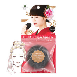 Éponge Konjac JUICY 100% Konjac Japonais pour le Bain et le Nettoyage du Visage pour Femmes Adultes Peau Saine - Product Image 1