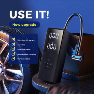 New Portable Inflatable Electric air <b>Pump</b> Compressor Rechargeable 12V Battery With LED Light Power Bank for Mobile - Product Image 4