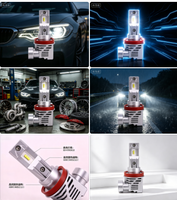 Ampoule de phare LED jaune doré 3500K, lumière laser haute luminosité, universelle pour phare de voiture et de moto