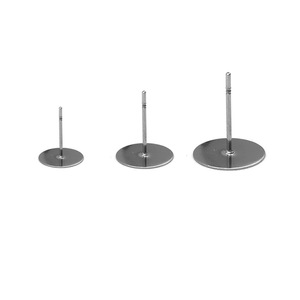 Stainless Steel Flat <b>Pin</b> Earring Studs Small Round Disc Flying Saucer DIY Jewelry Findings For Earrings Accessories - Product Image 5