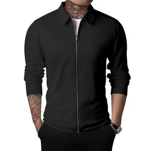 Automne mode hommes décontracté fermeture éclair vêtements d'extérieur vestes soldes <span class=keywords><strong>manteau</strong></span> de couleur unie - Product Image 4