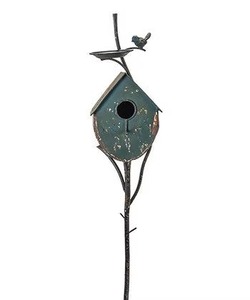Casa para Pájaros de Metal Ecológica para Jardín con Revestimiento Resistente a la Oxidación, Refugio Decorativo para Aves al Aire Libre, Disponible para la Venta - Product Image 1