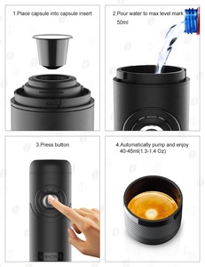 Recargable puede calentar agua uso al aire libre máquina de café <span class=keywords><strong>nespresso</strong></span> con CE, FDA LFGB LVD - Product Image 3