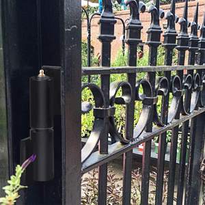 Charnières de porte robustes pour remorque, soudables, en métal, avec raccord de graissage, plaque de soudage, charnière de porte - Product Image 6