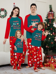 Hot sale bijpassende familie kerst pyjama set lange mouwen top broek 2 stuk print xmas jammies nachtkleding pjs <span class=keywords><strong>sets</strong></span> voor familie - Product Image 4