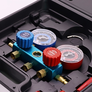 029 xe công cụ Chẩn đoán <span class=keywords><strong>Tester</strong></span> 3 Way AC Manifold Gauge Set ô tô điều hòa không khí công cụ sửa chữa - Product Image 3