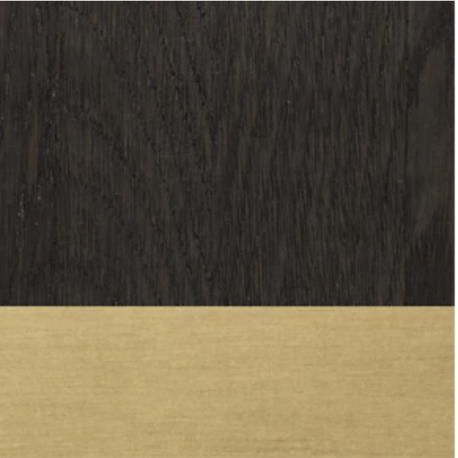Brown Oak/ Burnished Brass
