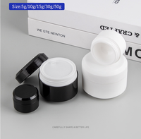 Gel à ongles très vendu 5g Noir mat Blanc Crème Pot 10g 15g 30g Emballage de crème Pot 50g Pot vide avec couvercle