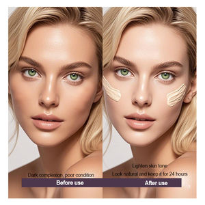 ماكياج أساس مقاوم للماء غير لامع تغطية كاملة كونسيلر الأساس جميع الآثار تبييض الطبيعية توهج واحد كل علامة الشعار - Product Image 3