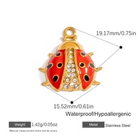 Sepatu DIY buatan tangan tahan air baja tahan karat charm18 K geometris bunga hati perhiasan mode Aksesori berlapis emas
