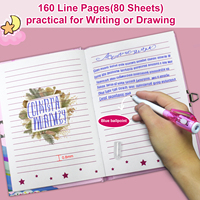 Pop Girls Colorful Heart Secret Journal Notebook Pen Set Regalos Diario con cerradura y bolígrafo para escribir