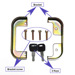 Hợp kim kẽm hình chữ I xử lý chốt với các phím mạ crôm kéo gấp khóa xe Truck Trailer cửa chốt - Product Image 4