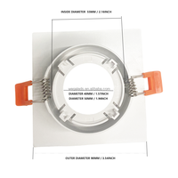 Support de plafond moderne pour spot LED GU10/MR16, cadre en plastique, blanc chaud/froid, installation facile, prix usine