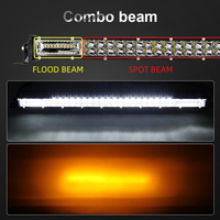 Barra de Luces LED Todoterreno de 7 Pulgadas, Impermeable IP68, 12D, Amarillo Blanco, Doble Color, Luces de Techo 4x4