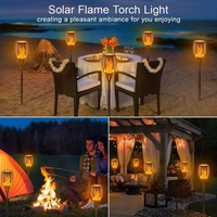 La torche solaire de flamme de LED étanche IP65 allume la décoration de jardin de scintillement pour la cour extérieure de chemin de patio de pelouse et le lampadaire