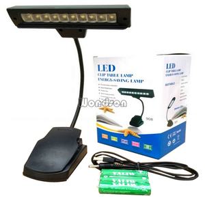 Lampe de lecture portable à col de cygne réglable avec 10 LED pour livres et partitions musicales - Product Image 2