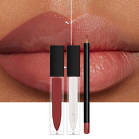 Kit de Maquillage Lèvres 3-en-1 Marque Privée : Crayon, Gloss et Rouge à Lèvres Haute Pigmentation, Anti-transfert et Hydratant – 6 Couleurs Disponibles