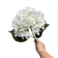 Bunga Hydrangea Buatan Anna, Tangkai Bunga Palsu untuk Dekorasi Latar Belakang Aula Pernikahan, Dekorasi Rumah, Hotel