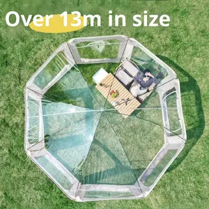 Carpa de Camping Portátil para Exteriores de Una Habitación, de PVC Transparente Reforzado y Poliéster Oxford, para las Cuatro Estaciones, Impermeable, 3000 mm+ - Product Image 4