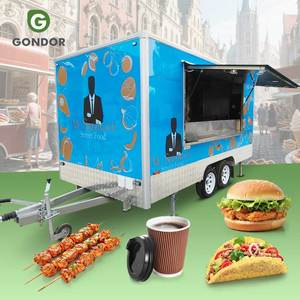 Bakery Kiosk Ice Cream Foodcart Barber Shop Drivable Food Truck Cart Full Kitchen Trailer with for Sale - Product Image 1