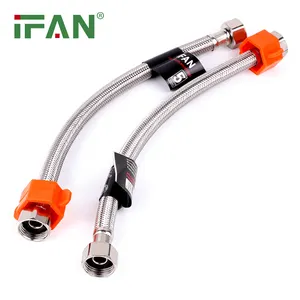 IFAN Manufacture Stainless Steel Braided Hose Water Heater Connector Bathroom Plumbing Hose Toilet Flexible Hose