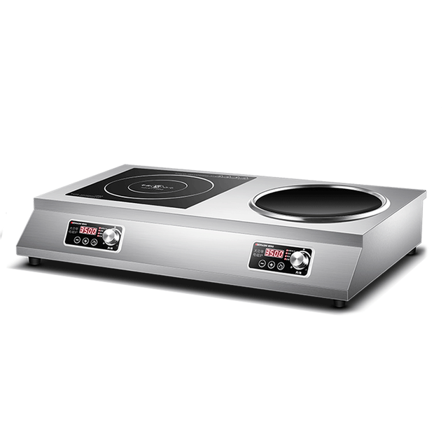 Commercial Touch Control Induction Cooker with 2 Heaters Stainless Steel Material Stock Available