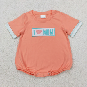 Ensemble 2 pièces Barboteuse et Short Brodé « I Love Mom » à Imprimé Floral pour Bébés Filles et Tout-Petits – Collection Fête des Mères – Vente en Gros pour Boutiques - Product Image 5