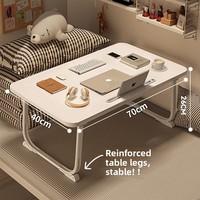 Table de lit pliable multifonctionnelle, bureau d'ordinateur d'apprentissage de style dessin animé pour dortoir, design moderne pour chambre à coucher, durable, pour personne paresseuse à la maison