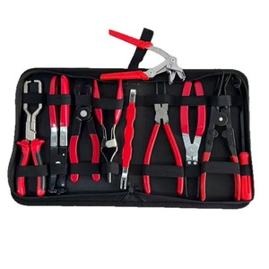 Power Disconnect <b>Pliers</b> <b>Set</b> 10 Pieces Zipper Case Auto Repair Oil Pipe Clamp Industrial Grade High Carbon Steel - Product Image 5