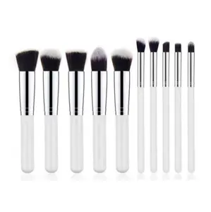 Tamanho de viagem facial cabelo guangzhou 12 pcs frete grátis própria marca halal nu próprio logotipo baixo moq olhos 10pcs branco pincel de maquiagem