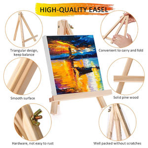 卸売カスタマイズミニ木製イーゼル木製イーゼルディスプレイスタンド子供用 - Product Image 3