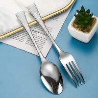 Ensemble de couverts en acier inoxydable 304, finition miroir polie, couteau à steak, fourchette et cuillère de style occidental, cuillère à soupe domestique, ensemble européen