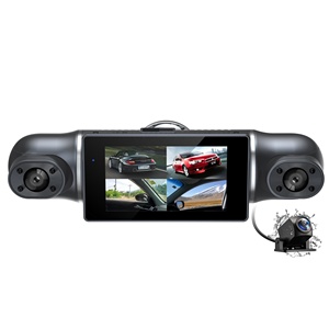 Đầy đủ HD 1080P 4 máy ảnh kênh Car DVR Hệ thống an ninh từ xa ứng dụng điện thoại bãi đậu xe Màn hình <span class=keywords><strong>Wifi</strong></span> GPS 4 ống kính Dash Cam cho xe - Product Image 1