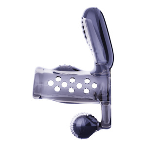 Anillo Vibrador para Pene con Doble Estimulador y Diseño de Cabeza de Cristal para Uso Adulto - Product Image 1