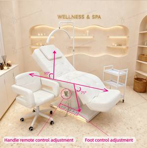 Elektrischer 3/4-motoriger Podologie-Stuhl Medizinische Liege Behandlungsstuhl Kosmetikstuhl <span class=keywords><strong>Massage</strong></span>- und Gesichtsbehandlungsstuhl Bett - Product Image 3