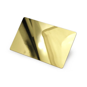Tarjeta Metálica en Blanco con Acabado Metálico Cepillado, Ranura para Chip Dorado y Banda Magnética - Product Image 1