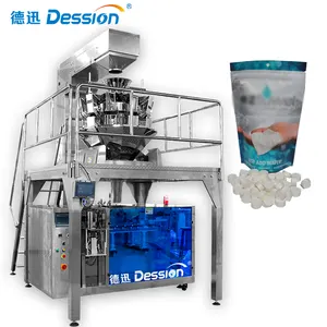 Automatic magic compressed towel doypack filling machine makeup removal wipes pouch premade stand up zipper bag packing machine