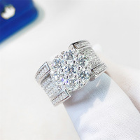 Nouvelle bague pour homme de luxe 2024, style Hip Hop personnalisé pour rappeur, en argent sterling 925, sertie de moissanite VVS, plaqué argent