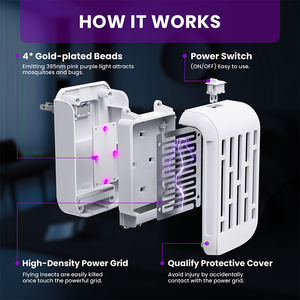 Per Dayoung controllo dei parassiti ad ultrasuoni insetto Zapper LED sorgente luminosa elettronica insetto Killer con spina - Product Image 3