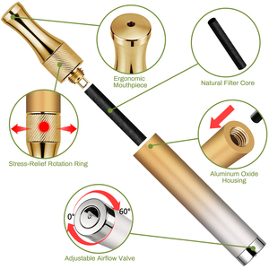 Dispositivo Respiratorio de Óxido de Aluminio sin Nicotina, Herramienta para Aromaterapia con Aceites Esenciales y Hierbas, Recargable, para Dejar de Fumar - Product Image 2