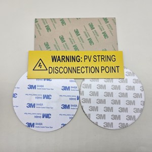 Custom Safety Warning ABS Plastic <b>Sticker</b> for Solar Photovoltaics - Product Image 6