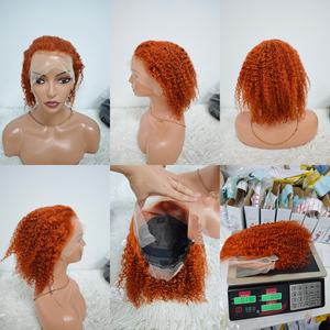 Promoción Letsfly: Pelucas Jerry Curly con Frente de Encaje 13x4 por $24, Pelucas Cortas Bob con Frente de Encaje Económicas, Cabello 100% Humano para Mujeres Negras - Product Image 5