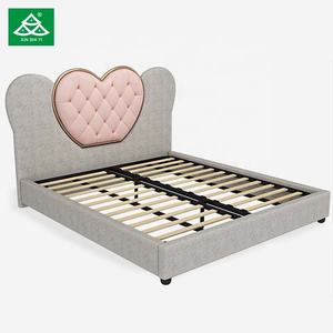 Tissu Moderne Double Contracté Hôtel Chambre Lit pour Fille Nordic Light Luxe Ins Moderne rose Lit Meubles pour <span class=keywords><strong>Mariage</strong></span> - Product Image 2