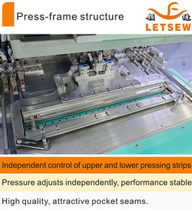 Machine à coudre laser automatique LETSEW LF-J9 pour poches de bagages, avec fermeture éclair étendue de 350 mm, brevetée, vente directe usine - Product Image 4